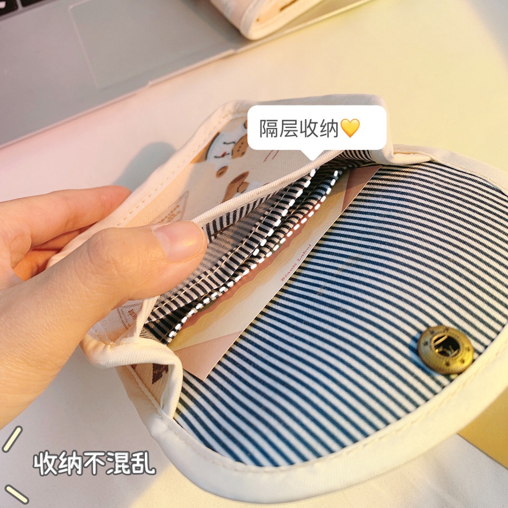 Túi đựng băng vệ sinh tiện lợi họa tiết hoạt hình dành cho bạn nữ