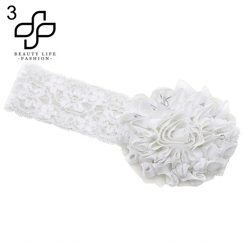 Băng đô thun đính hoa xinh xắn cho bé gái