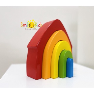 Ngôi nhà cầu vòng / Đồ chơi  gỗ 𝗩𝗜𝗘̣̂𝗧 𝗡𝗔𝗠
