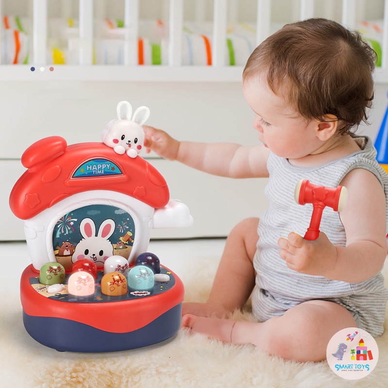 Đồ Chơi Đập Chuột Thỏ, Khủng Long Có Nhạc Cho Bé