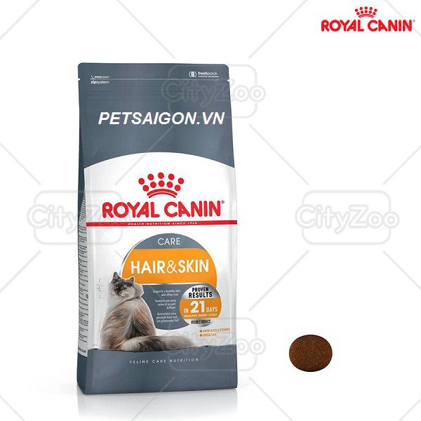 Thức ăn chăm sóc da và lồng cho mèo - ROYAL CANIN HAIR &amp; SKIN 2 kg