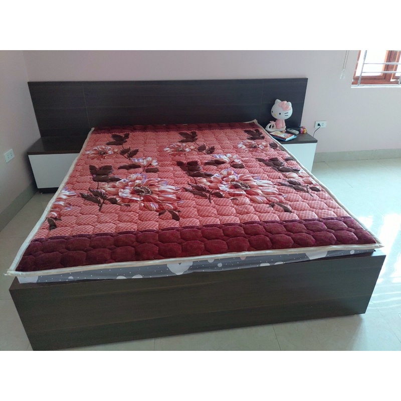 Thảm lông cừu trải giường, thảm nỉ nhung trải giường, thảm nhung đa năng, thảm trải giường 3 lớp