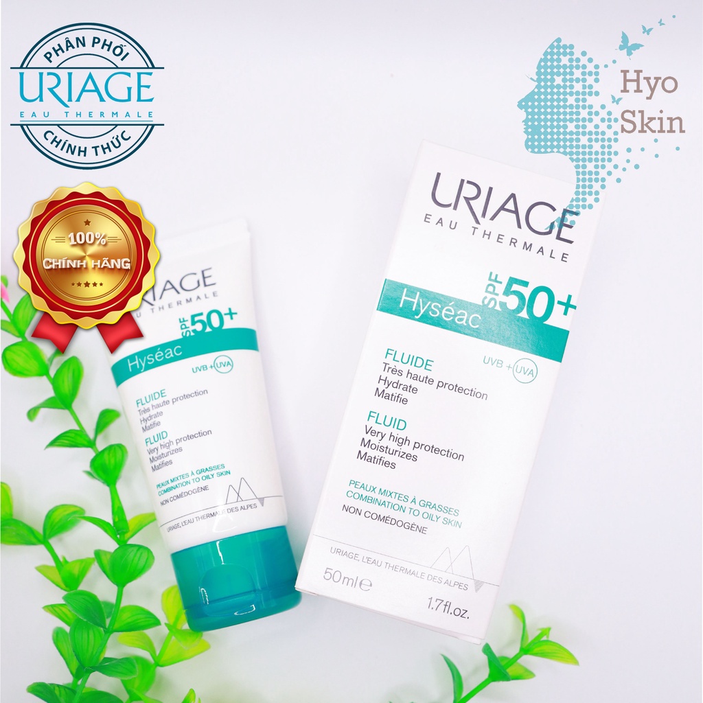 Kem Chống Nắng Dành Cho Da Dầu, Da Mụn URIAGE HYSEAC FLUIDE SPF50+  50ml