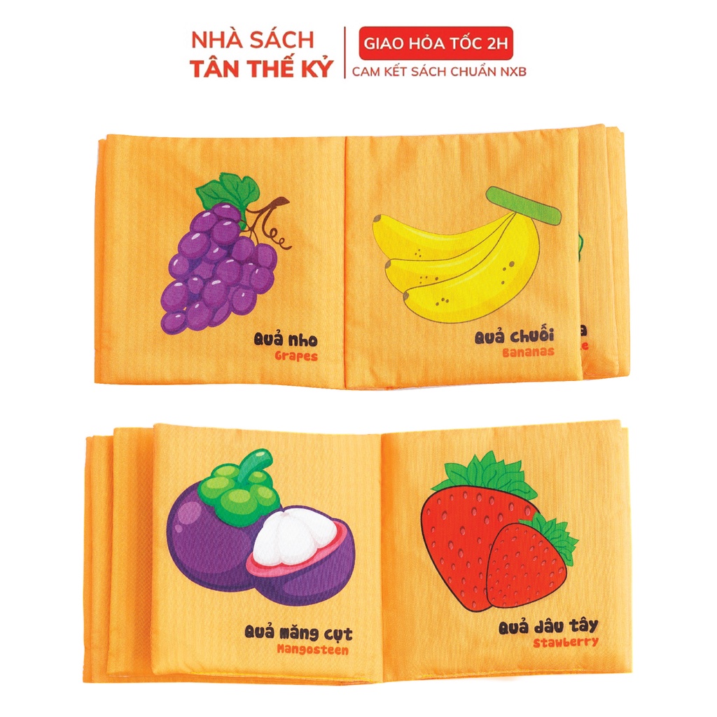 Sách vải Lalala baby, kích thích đa giác quan, My very first book/Cuốn sách đầu tiên của bé (Bộ 8 cuốn, lẻ tuỳ chọn)
