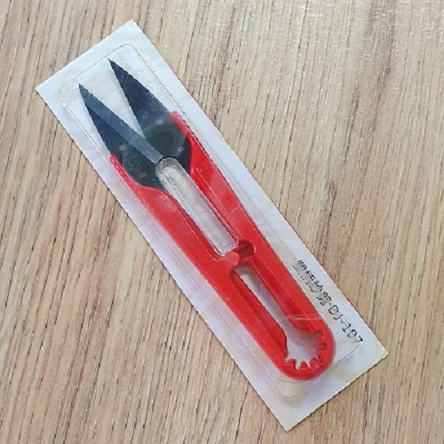 [HCM]Kéo Bấm Chỉ Cán Nhựa Màu Đỏ Lưỡi Thép Siêu Bén Bấm Nhẹ Chiều Dài 11Cm