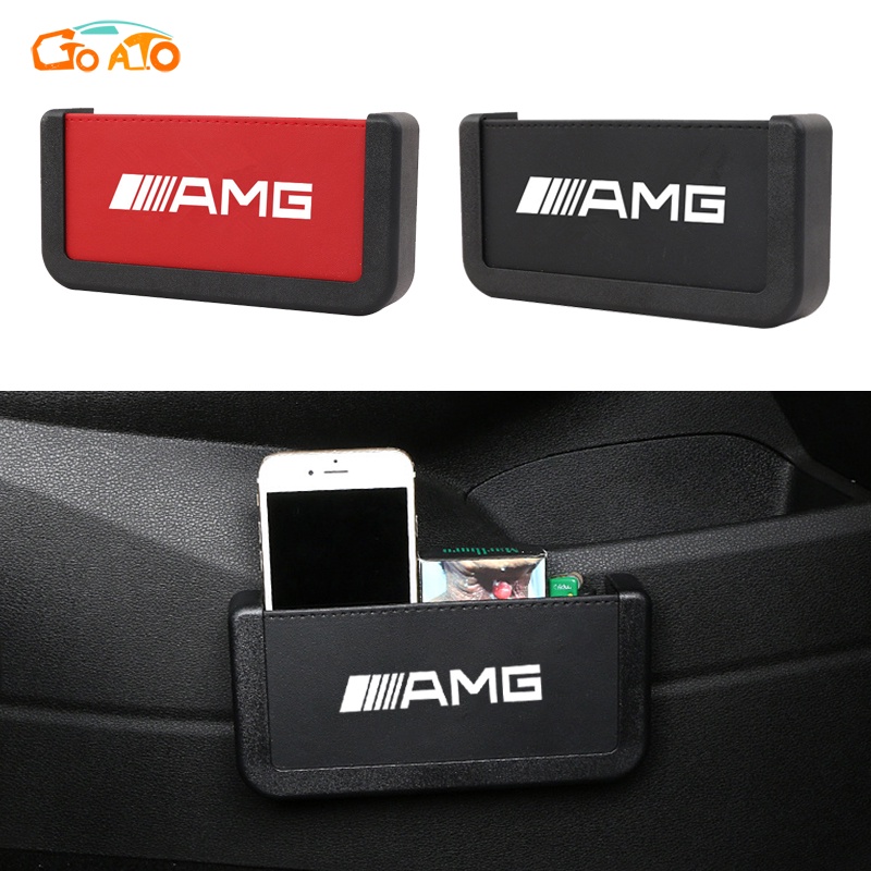 GTIOATO Cho AMG Hộp Đựng Điện Thoại Trên Oto Hộp Đựng Điện Thoại Trên Xe Túi Đựng Điện Thoại Trên Ô Tô HộP ĐựNg Đồ TrêN Ô Tô Khay ĐựNg Đồ Ô Tô Phụ Kiện Xe Hơi Cho Mercedes Benz W124 W204 C300 GLC300 W212 S500 Benz AMG W205 W203 E300 CLA AMG