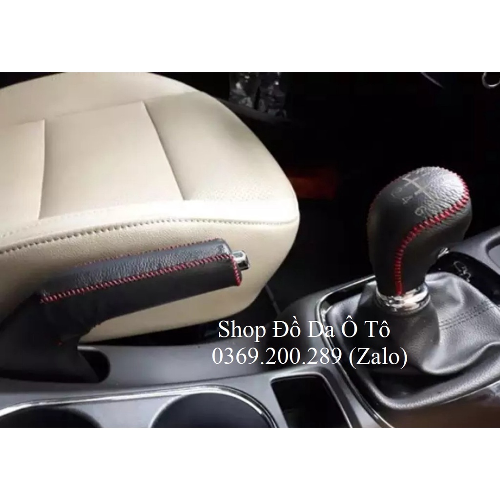 [Hyundai] Bao da bọc cần số + phanh tay Accent, Elantra số sàn 6 số, da bò bảo hành 12 tháng