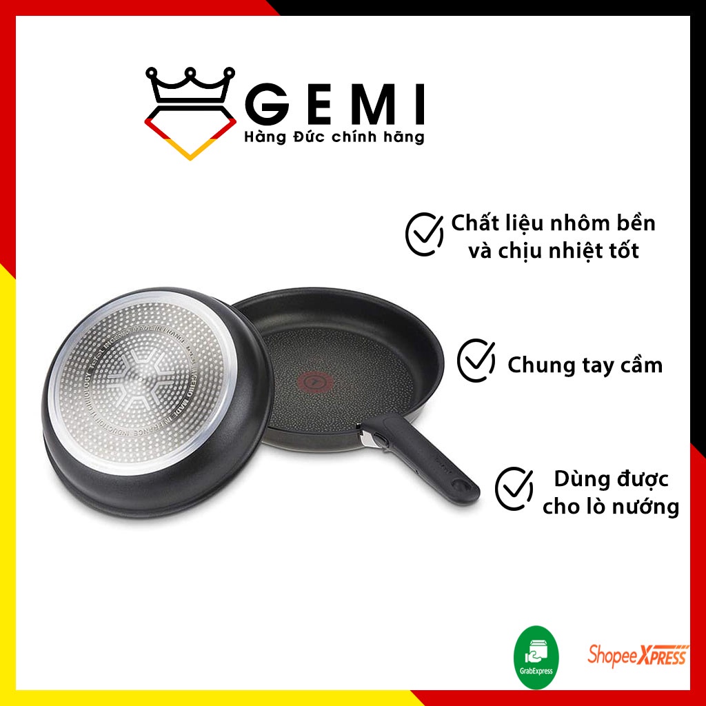 Bộ chảo TEFAL Ingenio Expertise 24 + 28cm bên trong và bên ngoài phủ chống dính