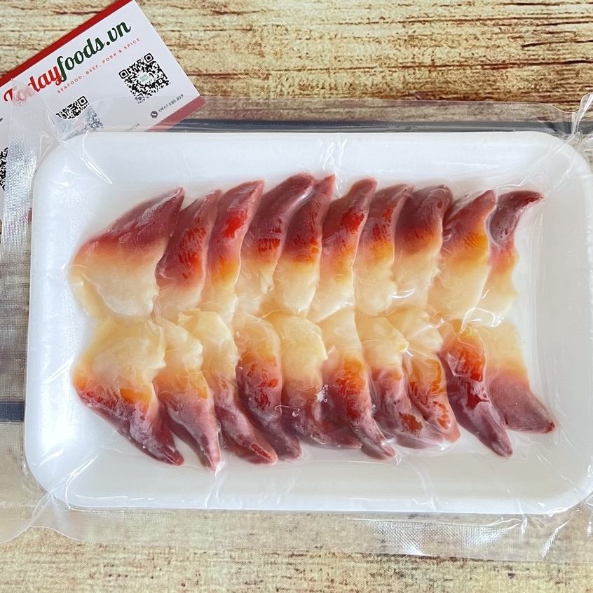 [CHỈ GIAO NỘI THÀNH HCM] Sò đỏ cắt lát (Hokkigai) 80G - (20miếng/khay) [Đông lạnh]