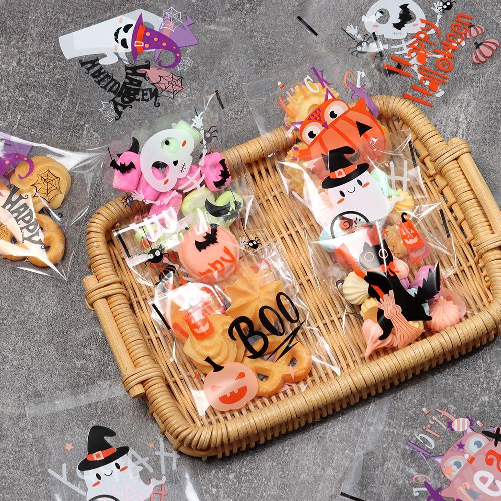 Set 100 Túi Đựng Bánh Kẹo Trang Trí Tiệc Halloween Dễ Thương