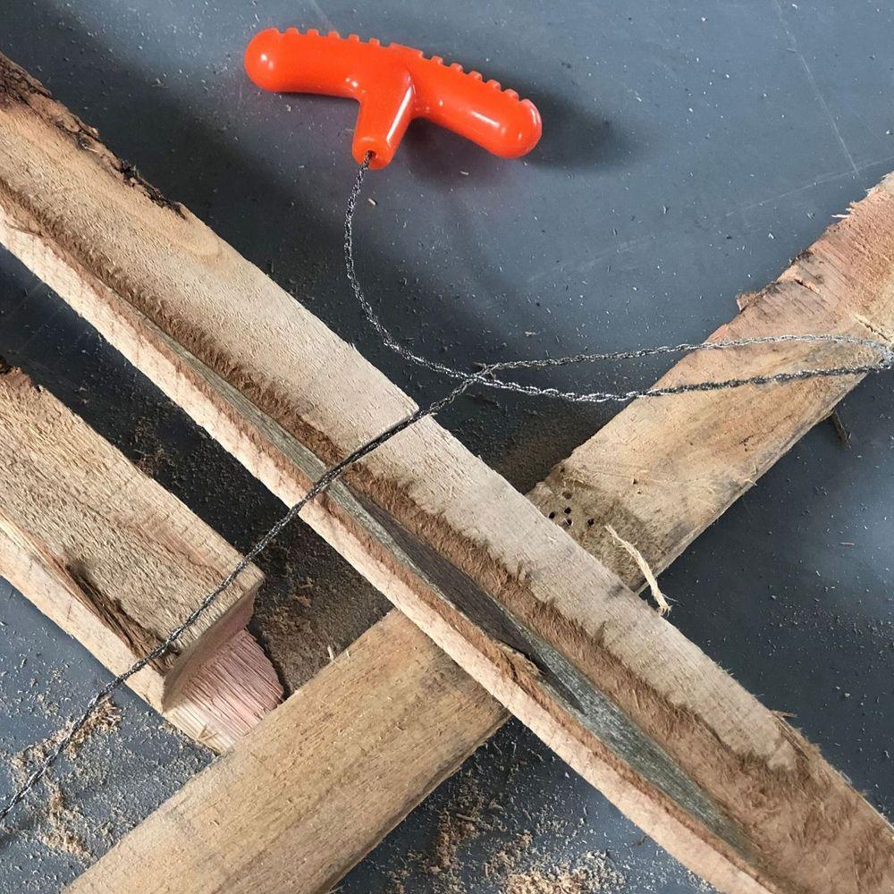 YIYU 1 Cưa Tay Dây Thép Cán Gỗ Dùng Làm Vườn Sinh Tồn