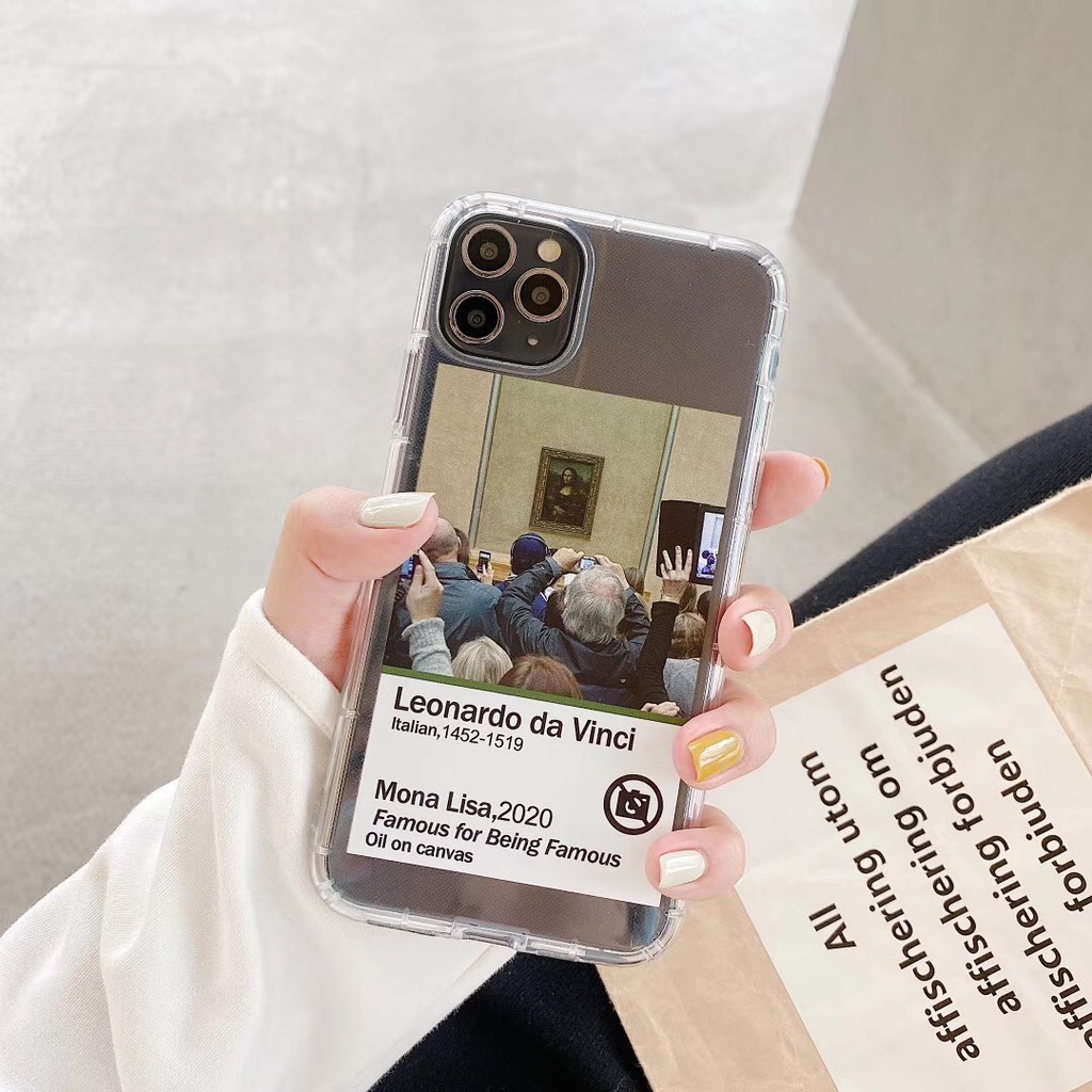 Ốp điện thoại mềm in hình nàng Mona Lisa dễ thương cho iPhone12 12mini 12promax 11 11Promax 7Plus 8 8+ X XR XS max | BigBuy360 - bigbuy360.vn