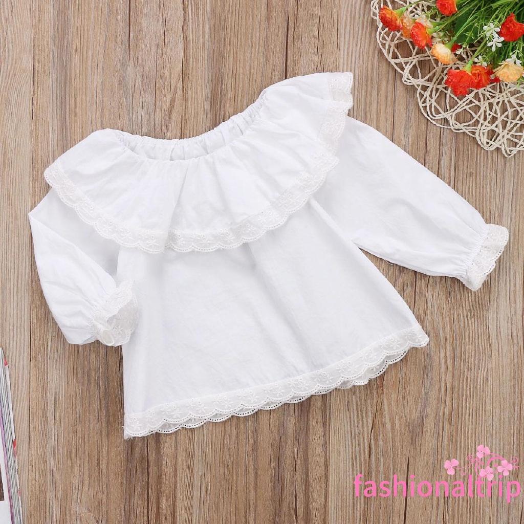 Áo kiểu công chúa phối ren đáng yêu dành cho bé gái sơ sinh