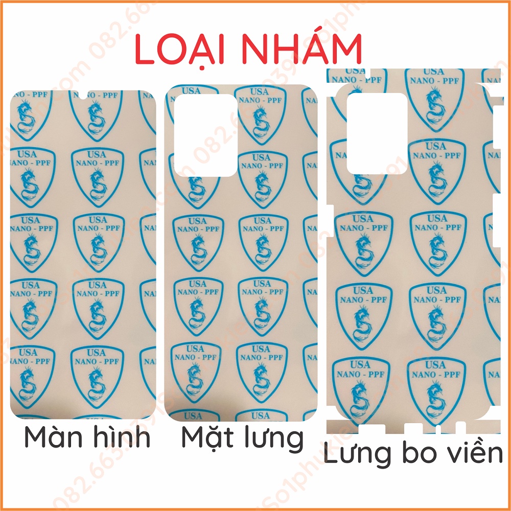 Dán PPF Realme c35 / Narzo 50A Prime loại trong, nhám dành cho màn hình, mặt lưng, lưng bo viền