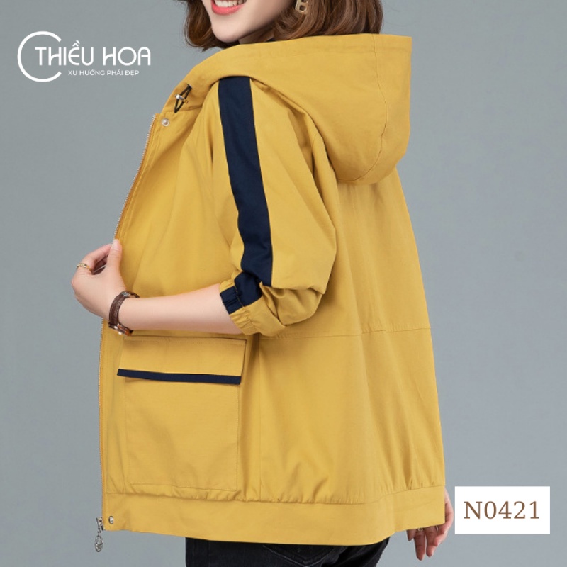 Áo Khoác Nữ Trung Niên 2 Lớp Trẻ Trung Chống Nắng  Thấm Hút Tốt Dễ Phối Đồ Thương hiệu Thiều Hoa N0421