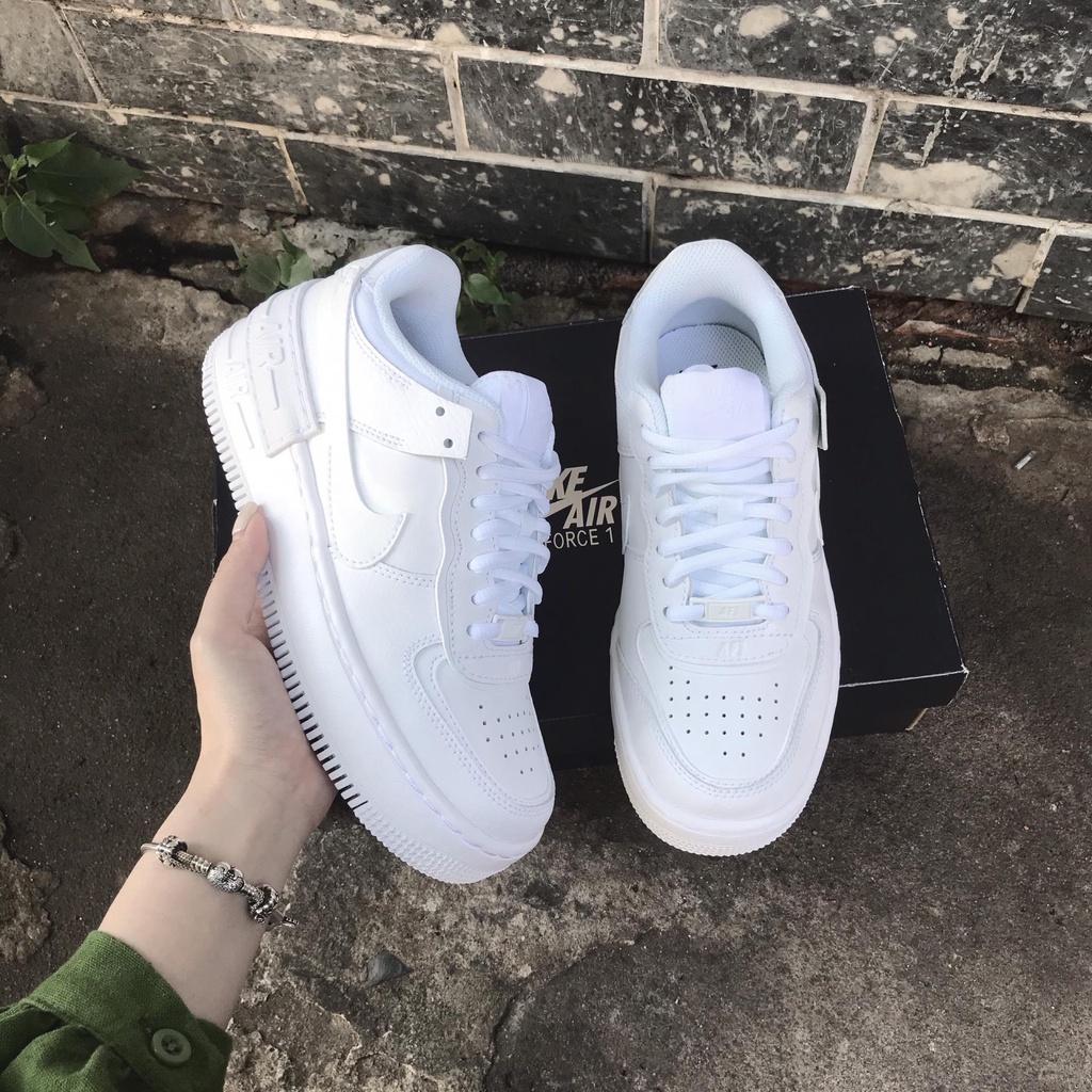 Giày thể thao Sneaker NIKE Air Force 1 Shadow 'Triple White' màu Trắng - Code: CI0919 - 100
