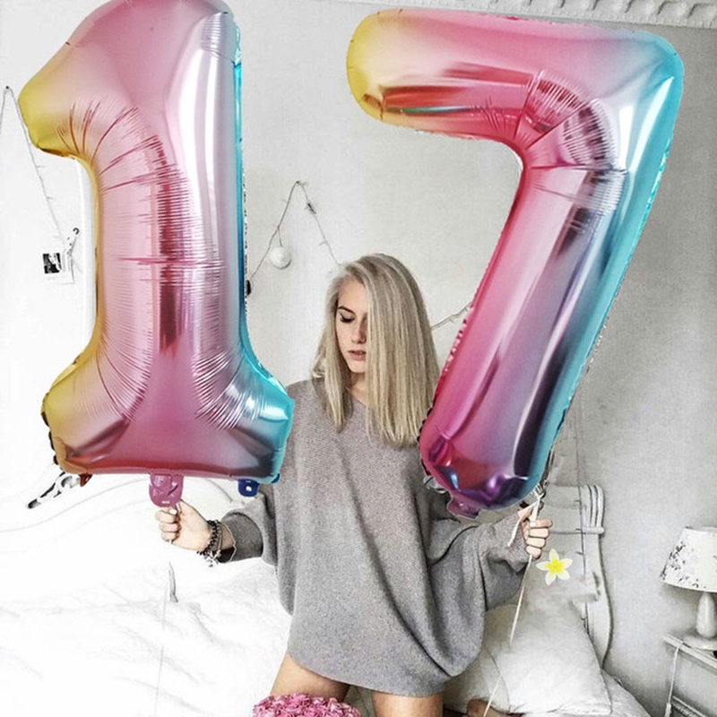 Bong Bóng Chữ Số 32 / 40 Inch Trang Trí Tiệc Tùng