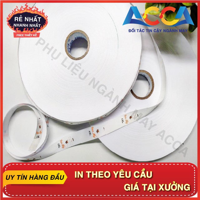 [Nhãn mác quần áo] In Mác satin mềm mịn giá rẻ cho thương hiệu riêng_In nhanh, bền, đẹp, rẻ_Sản xuất trong 3 ngày