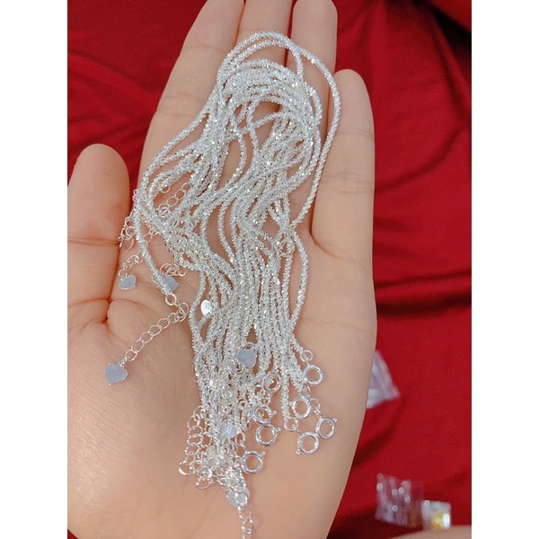 Lắc chân xù kim xa - Bạc ý 925 HNJ