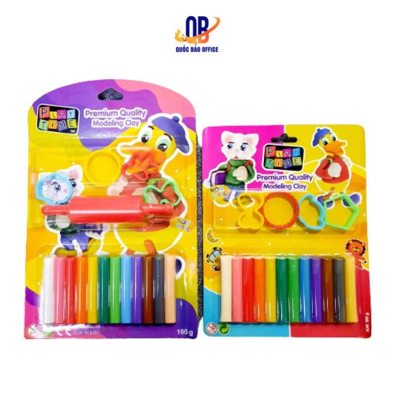 Đất nặn nhiều màu học sinh - Chất liệu an toàn - có khuôn kèm - 12 màu - 002-4SM12150/ 002-4SMR12165