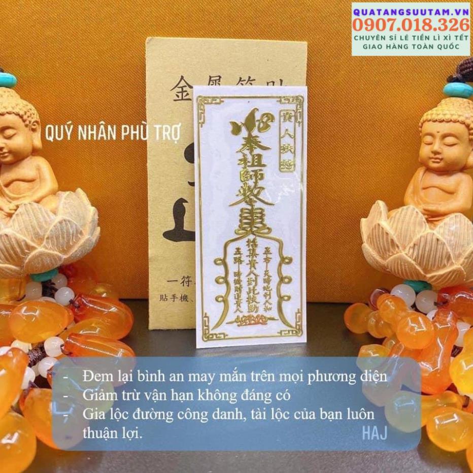 Miếng Dán Điện Thoại Tài Lộc QUÝ NHÂN PHÙ TRỢ Đẹp Lung, Linh Phù Hợp Các Loại Điện Thoại, Laptop, Bỏ Ví