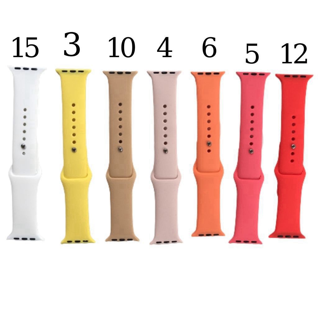 Dây Đồng Hồ Thông Minh ⚡ Dây Ép Pồ Watch Silicon 15 Màu - Hot Trend Series 6/5/4/3/2/1 38mm/40mm &amp; 42mm/44mm - bb.case99