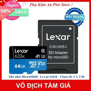 Mua Thẻ nhớ 64GB Lexar MicroSD class 10 UHS-I - 80MB/s tốc độ- Hàng chính hãng Mai Hoàng- bảo hành 5 năm