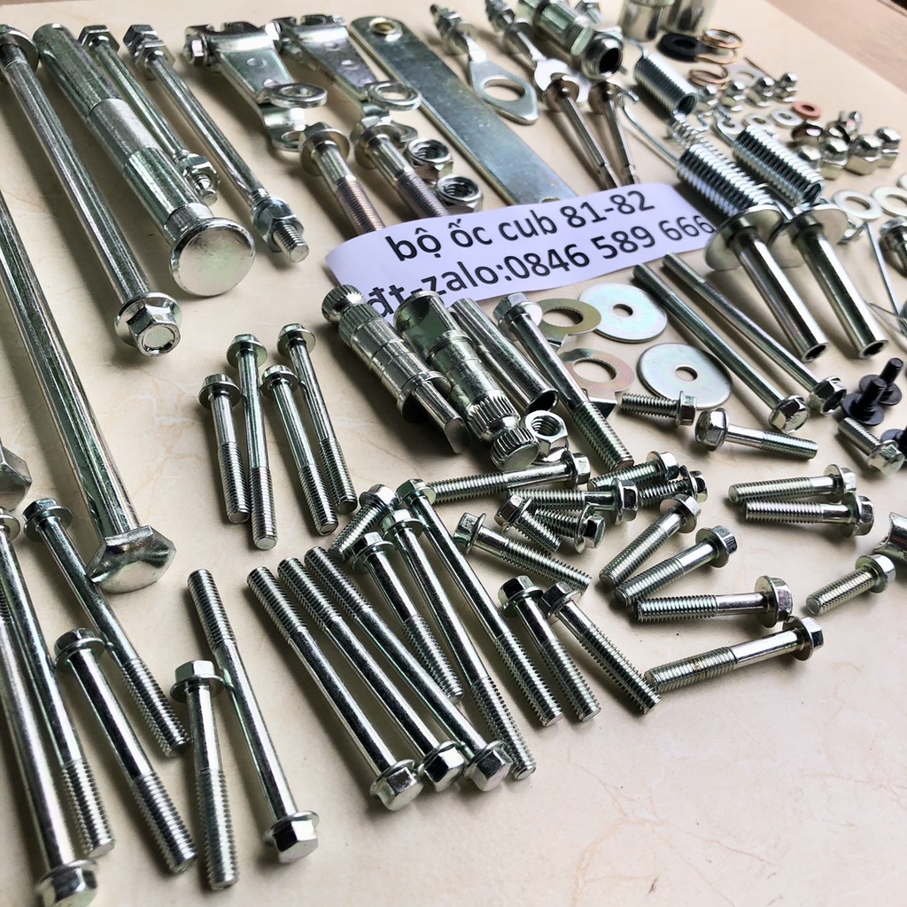Bộ ốc dàn xe cub 79 81 82 hàng tiêu chẩn cao cấp