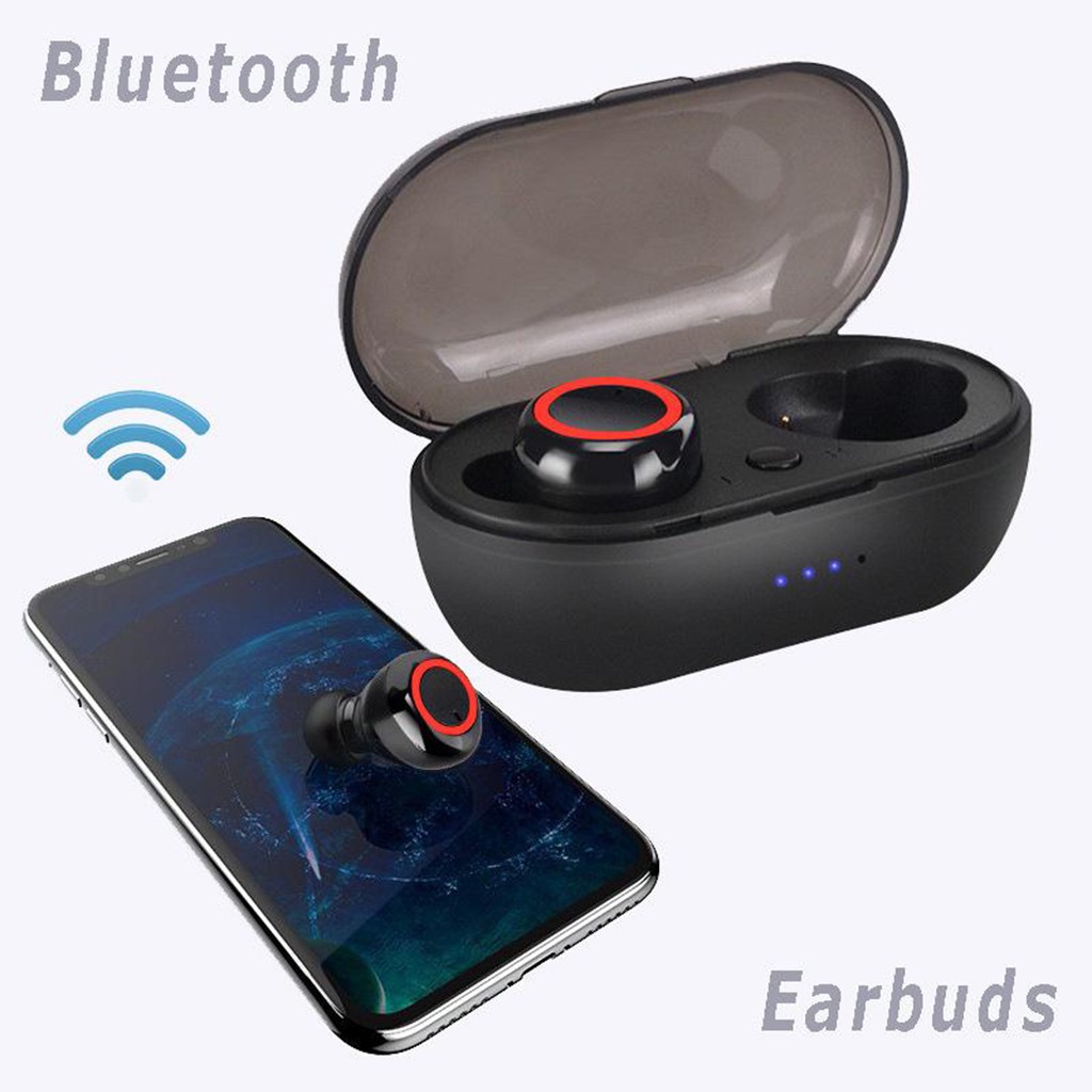 Y50 Tai nghe Bluetooth TWS Earbuds Tai nghe Bluetooth không dây Tai nghe âm thanh nổi Tai nghe Bluetooth Tai nghe có Mic và Hộp sạc