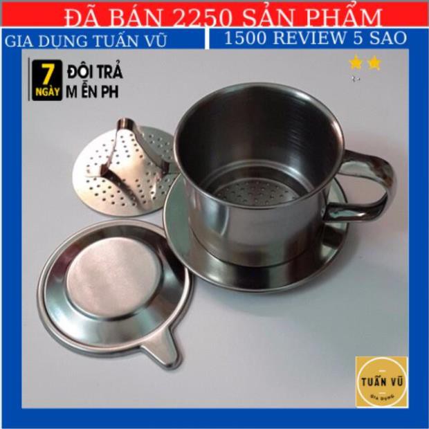 [ Free ship ]  Phin pha cà phê bằng inox Coffee Finter cafe sáng bóng