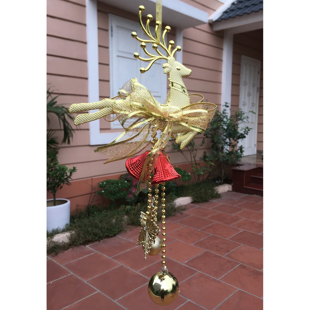 Chùm hươu treo chuông trang trí Giáng sinh