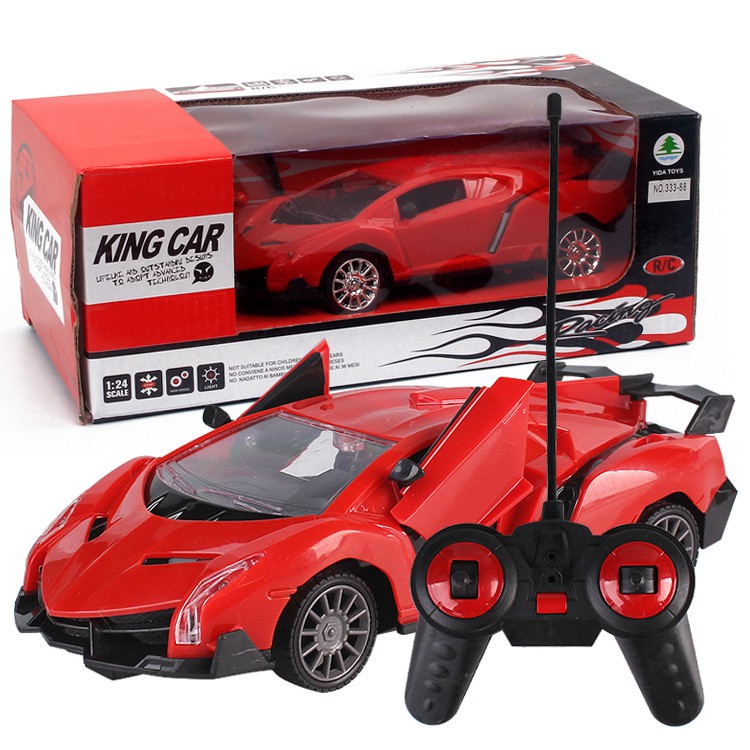 Siêu xe đồ chơi điều khiển từ xa Lamborghini và Ferrari king car có thể mở đóng cửa tự động