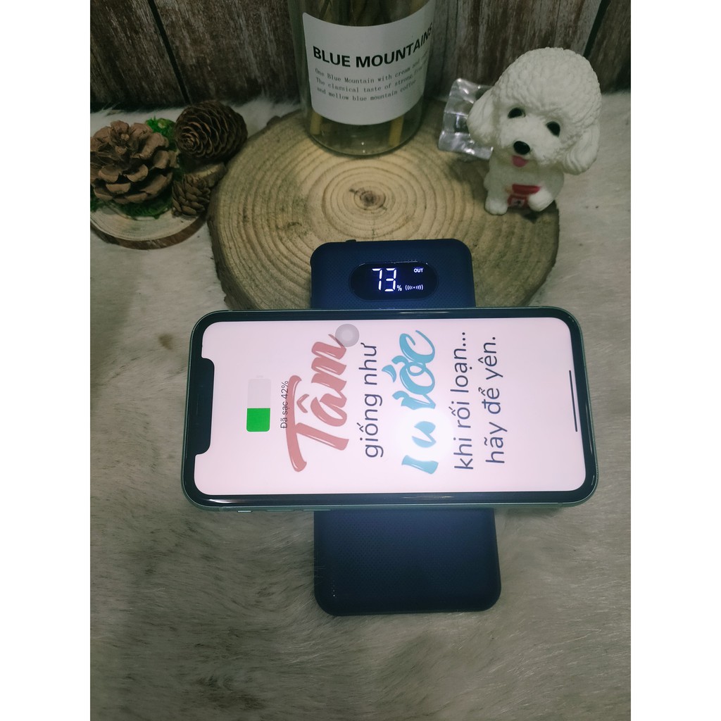 Sạc dự phòng tích hợp 4 cổng sạc nhanh có sạc không dây 10000 mah( 4 trong 1) ( lightning / Micro / Type C )