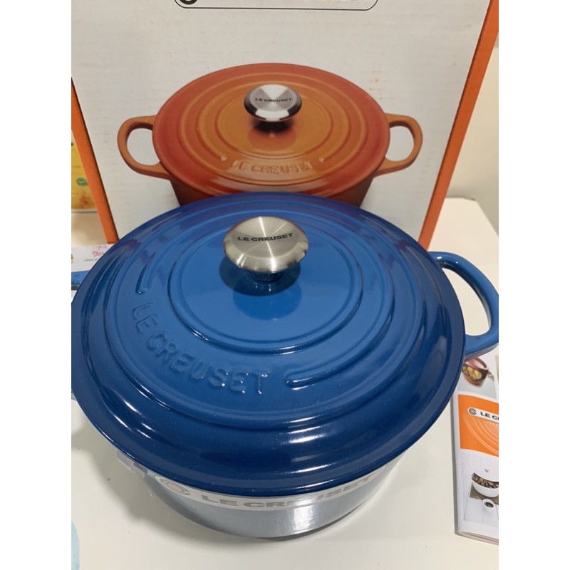 SIÊU PHẨM NỒI GANG LECREUSET 20cm màu Xanh Blue Marseille CAO CẤP Sản xuất tại Pháp