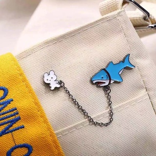 Ghim cài áo hình cá mập dễ thương