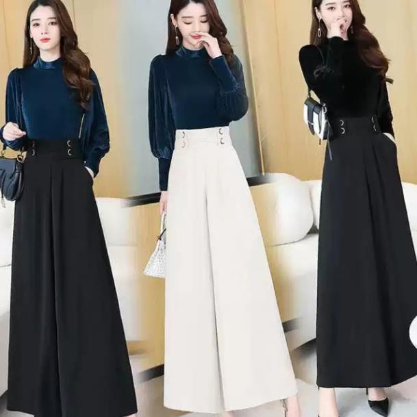 Quần ống suông cạp cao che khuyết điểm cho chị em văn phòng công sở LN01 | BigBuy360 - bigbuy360.vn