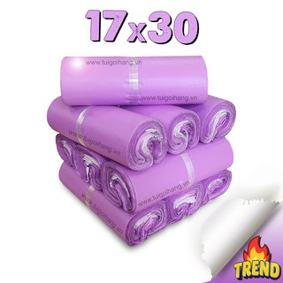 Túi Gói Hàng Niêm Phong Vật Liệu Mới Tím Gia Cường Size 17x30cm - Tuigoihang.vn