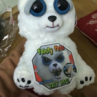 Gấu bông nổi giận feisty pets  gấu trắng