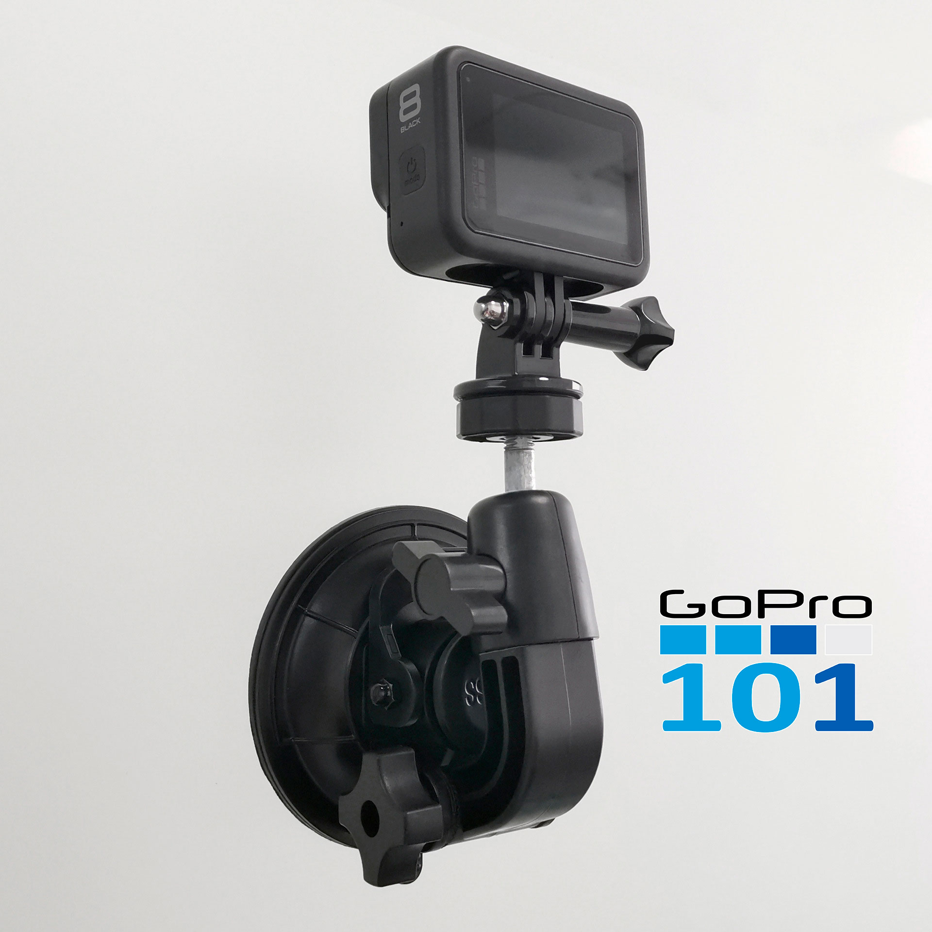 Đế Hít Kính Size Đại cho GoPro, Action cam - Chân Đế Gắn Kính ô tô Hút Chân Không - Gopro101