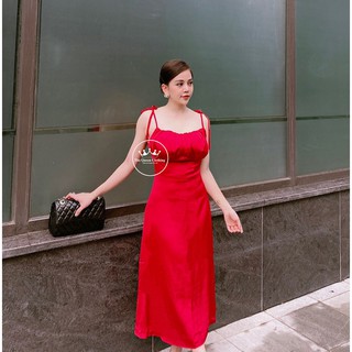 [Hàng Thiết Kế] Váy Lụa 2 Dây Cao Cấp