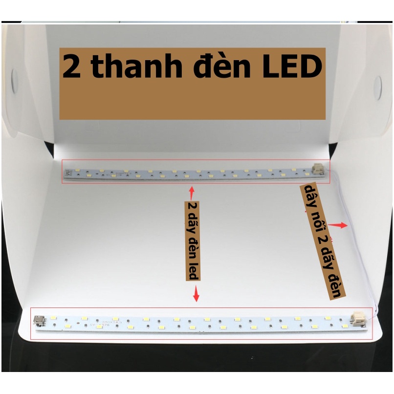 Hộp Chụp Sản Phẩm 30 x 30cm 40x40cm, hộp đèn studio 70 Đèn Led giúp lấy sáng chụp ảnh sản phẩm đẹp