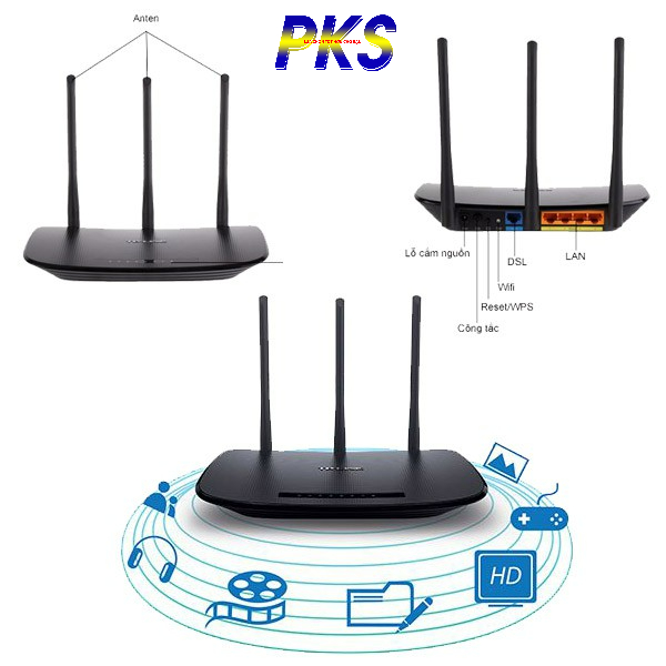 Router không dây chuẩn N TL-WR940N tốc độ 450Mbps