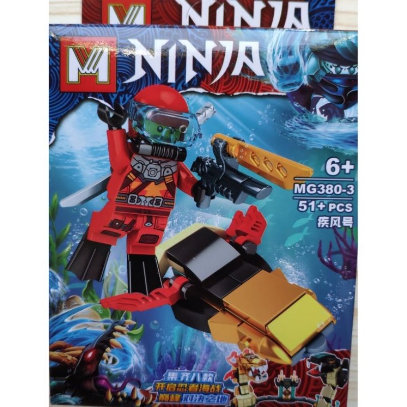 Xếp hình thông minh nonlego ninja chiến dưới đại dương mini
