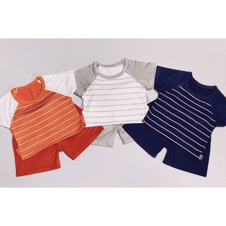 ( BEYE 0101 ) KWOO BỘ CỘC THUN LẠNH BAMBOO KẺ cho bé 6-16kg