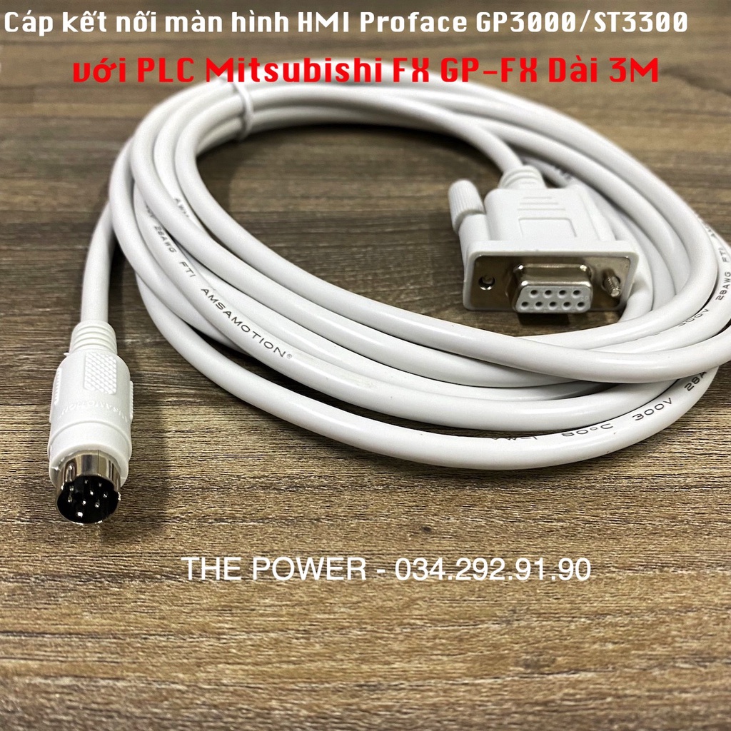 Cáp kết nối màn hình HMI Proface GP3000/ST3300  với PLC Mitsubishi FX GP-FX Dài 3M