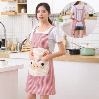Tạp dề nấu ăn in hình chú heo đáng yêu