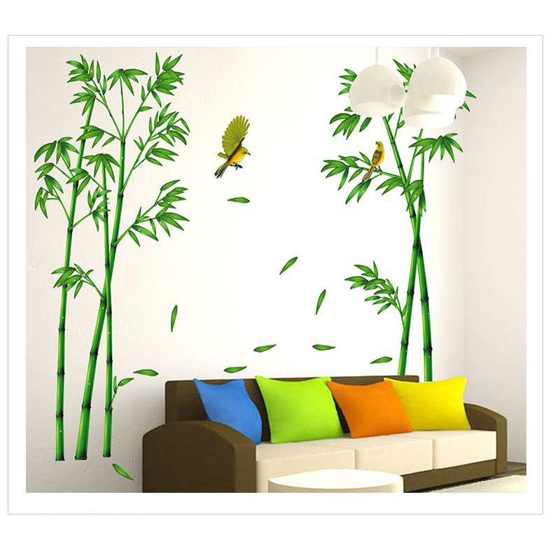 Decal dán tường Cây trúc xanh 3 - DCX047