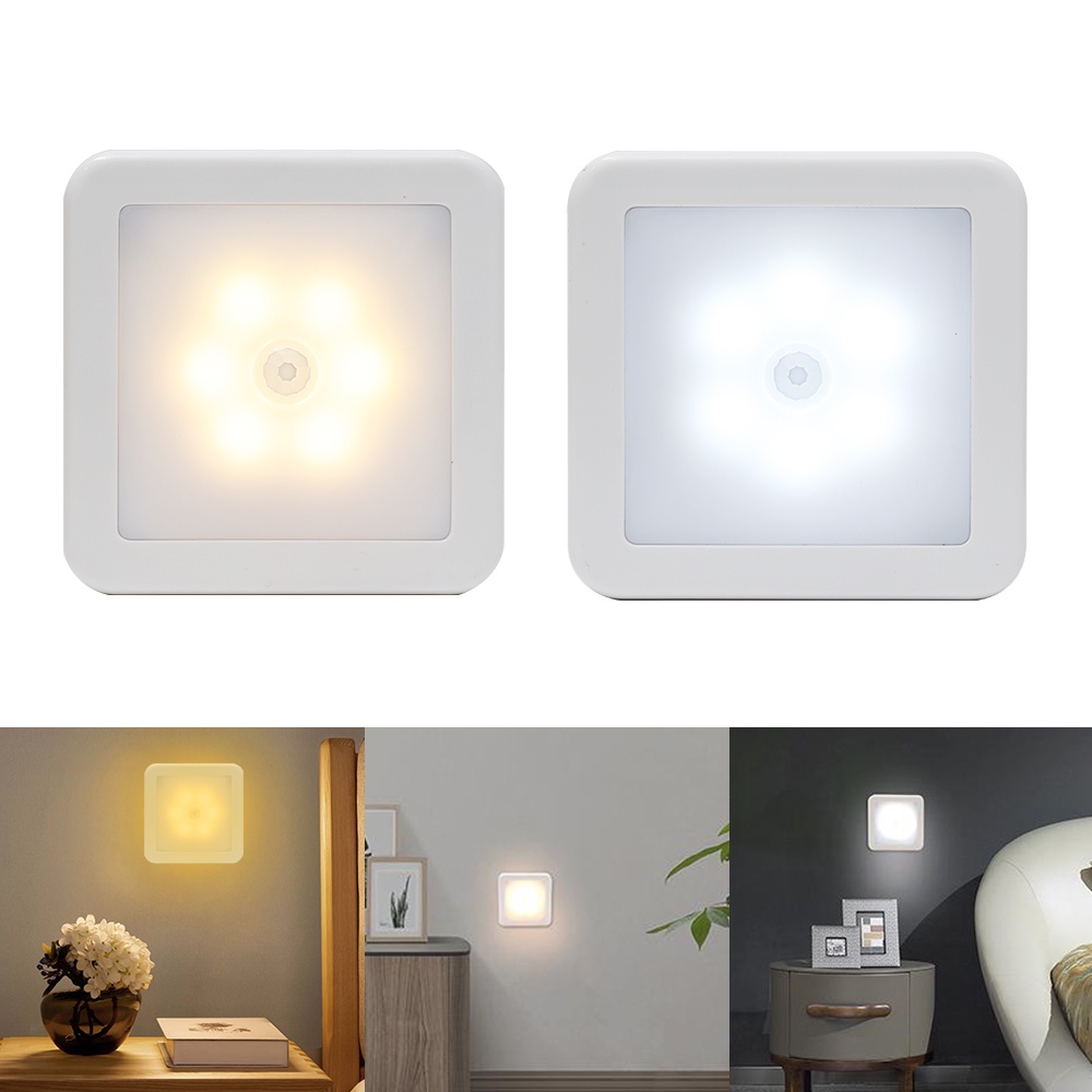 Đèn ngủ LED cảm biến chuyển động thông minh không dây hoạt động pin 3AAA điều chỉnh ánh sáng được | BigBuy360 - bigbuy360.vn