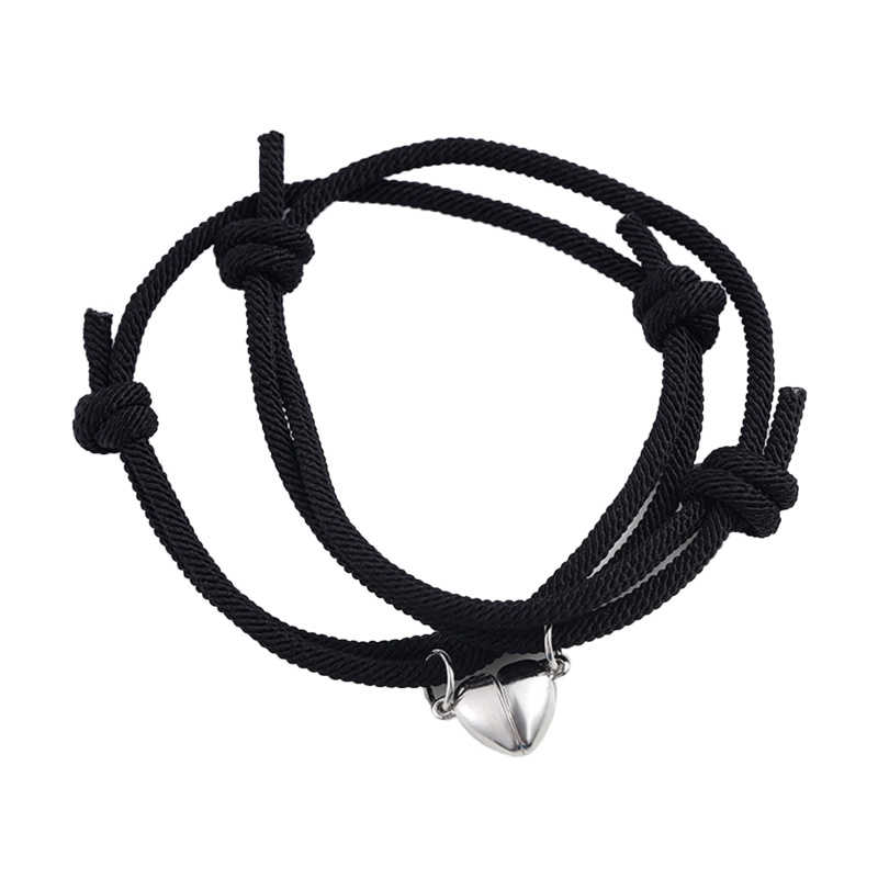 1 Cặp Vòng Tay Bện Dây Thừng Khoá Nam Châm Cho Cặp Đôi