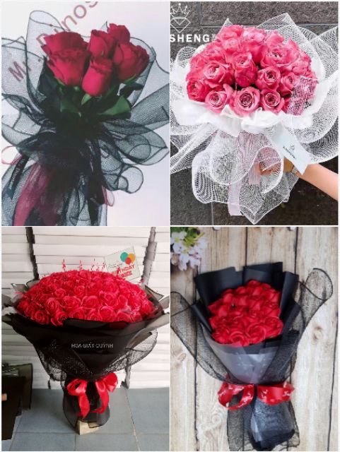 Lưới thô  bó hoa, trang trí quà .... cuộn 50cm x 10 yards